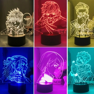 Jujutsu Kaisen โคมไฟ 3 D Led Usb สําหรับตั้งโต๊ะ