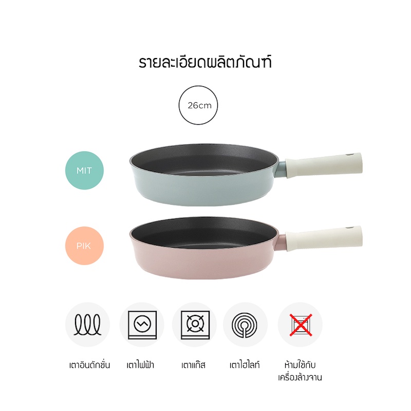 LocknLock กระทะ Suit Fry Pan 26 cm. รุ่น CSU1263
