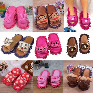 🔥**พร้อมจัดส่ง**🔥 รองเท้าถูพื้น ร้องเท้าใส่ในบ้าน รองเท้าทำค…