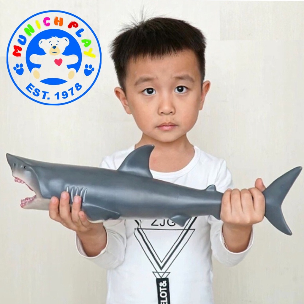 Munich Play - ปลาฉลาม ขาว แบบนิ่ม ขนาด 41.00 CM (จากหาดใหญ่)