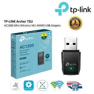 ⚡️อุปกรณ์รับสัญญาณ⚡️ TP-LINK (Archer T3U) AC1300 Dual Band Wireless USB Adapter 5GHz, 2.4GHz LT