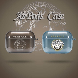 เคสหูฟัง แบบใส ลาย VERSACE สําหรับ Airpods 3gen Airpods 3 Airpods 2021 Airpods 3 Airpods Pro Airpods 2gen