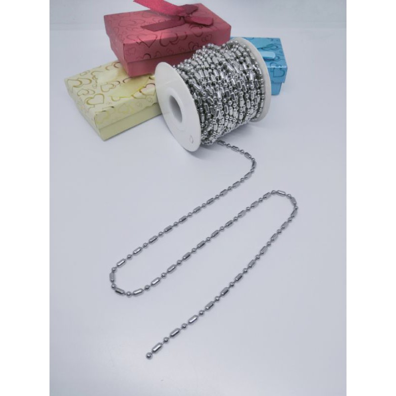 [1 เมตร][3 มม.]สแตนเลส DIY สร้อยคอสไตล์ HD บทความสแตนเลสสแตนเลสสแตนเลสสร้อยคอสี่เหลี่ยม