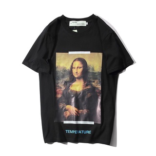 เสื้อยืด พิมพ์ลาย Off WHITE Mona Lisa คุณภาพสูง สําหรับผู้ชายและผู้หญิง