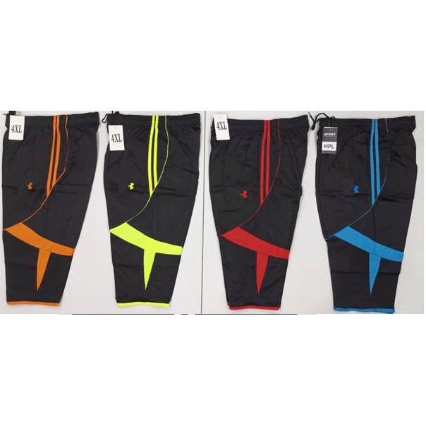 (ขนาดบวก) 3XL/5XL UA Tracksuit Shorts 3 Quarters (Under Knee) / Futsal Pants / Short / Large Size