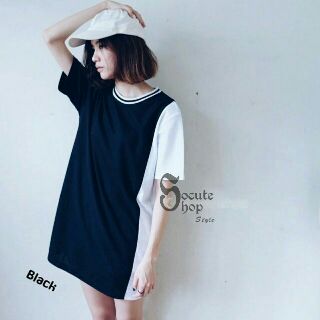 Two Tone POLO Dress (Black)