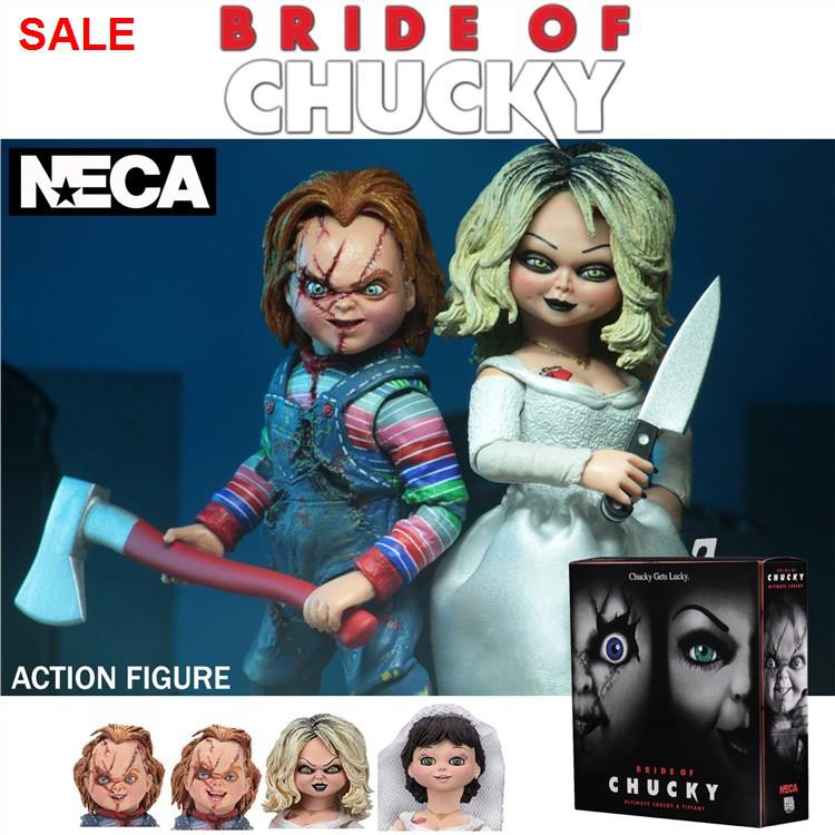 ▪◕✆Model โมเดล ของแท้ 100% NECA Child's Play 4 Bride of Chucky &amp; Tiffany Ultimate 2 Pack ชัคกี้ &amp; ทิฟฟานี่ แค้นฝังหุ่น 4