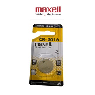 ถ่านกระดุม ถ่านนาฬิกา ถ่านรีโมท Maxell CR2016 (3V) แพคกิ้งเม็ดเดี่ยว