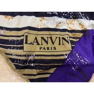 Lanvin ผ้าพันคอ ผ้าคลุมไหล่แบรนด์เนมแท้มือสอง