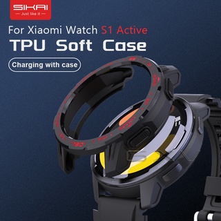 Sikai TPU Soft เคสป้องกันสำหรับ Xiaomi Watch S1 Active เคสคลุมทั้งหมดสำหรับ Mi Watch Color 2 Smart Watch 2021 นาฬิกา Accessories