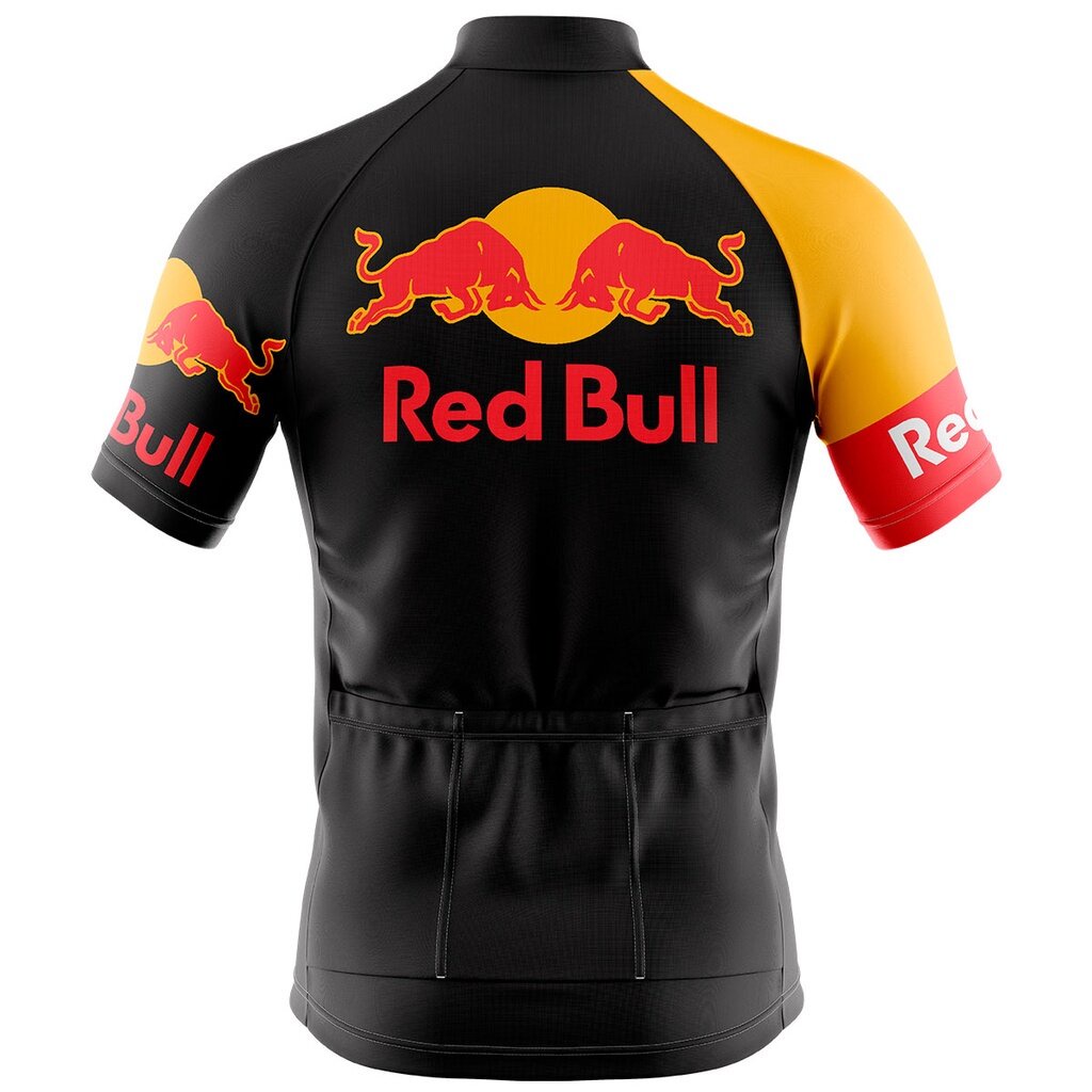 2025 สไตล์ FULL ZIP เสื้อเจอร์ซีย์นักปั่นผู้ชาย Red-Bull จักรยานเสือภูเขาสีดําขี่จักรยานเสื้อผ้าขี่ด้านบน