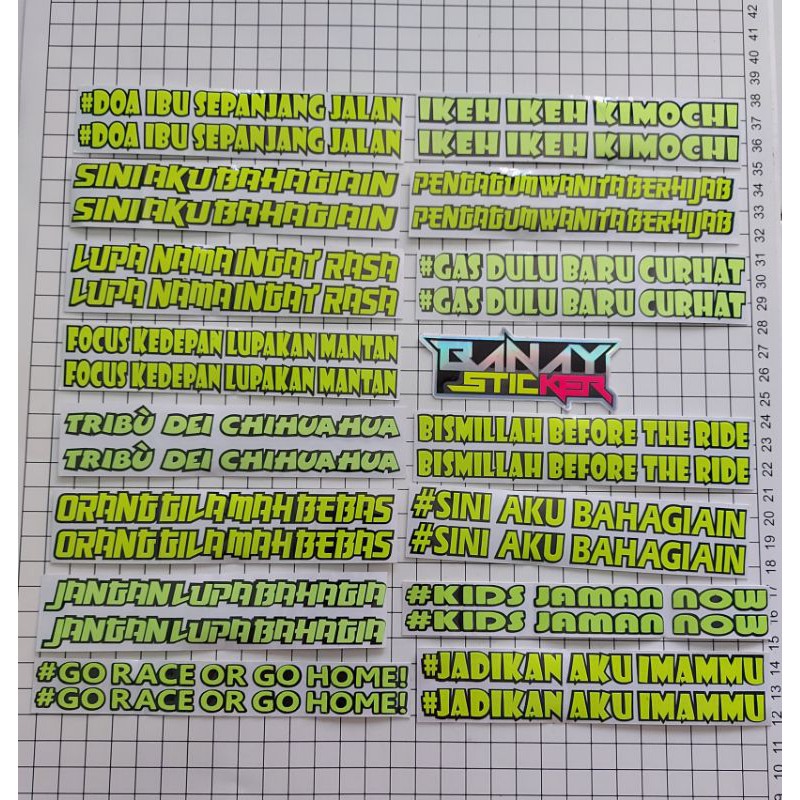 STABILO HELMET VISOR WRITING STICKER