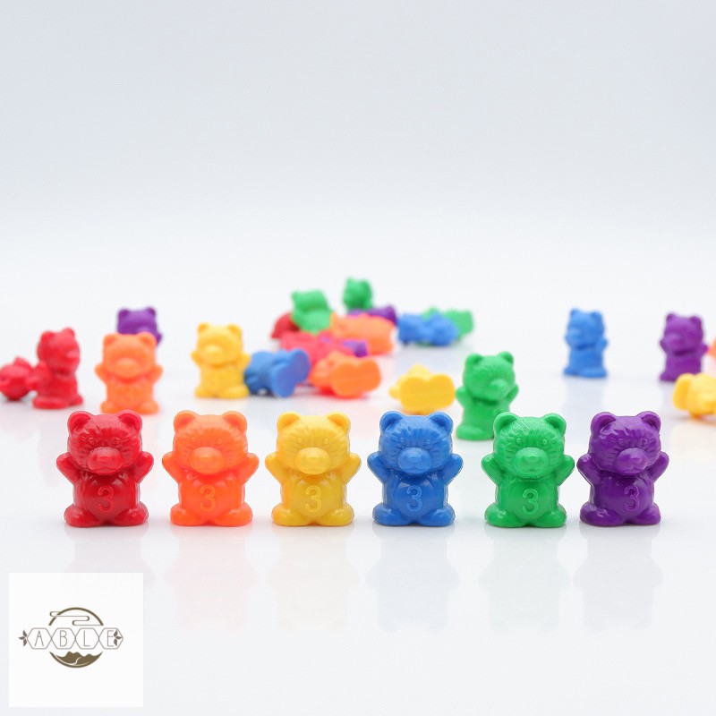 Counting Bears Color Sorting Toys for Toddlers Stacking Cups Fine Motor ...