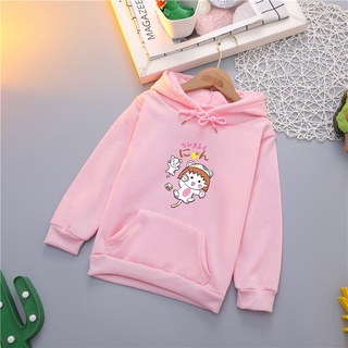 （ผ้าสำลี）เสื้อฮู้ดเด็ก เสื้อกันหนาวเด็ก เสื้อแขนยาว สำหรับเด็กหญิงและชาย งานพิมพ์ลายลายการ์ตูนน่ารักL-464