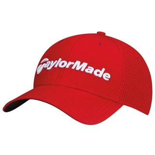 TaylorMade หมวกสำหรับนักกีฬากลางสีแดงแจ้งแบรนด์แท้ (ลดราคาจากป้าย 990-1,290฿) สามารถปรับขนาดได้