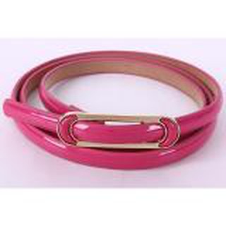 MiStylesเข็มขัดผู้หญิง Woman Belt รุ่น Ellipse 1675 วงรี - สีชมพู