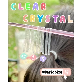 Uniband หนังยางรัดผม ไม่กินผม ไม่ดีดขาดง่าย TPU Basic Size : Clear Crystal