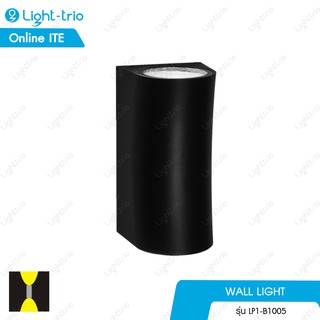 Lighttrio โคมไฟติดผนังภายนอก ไฟส่องบน-ล่าง กันน้ำ Wall lamp แสง warm white 3000K รุ่น LP1-B1005 - สีดำ