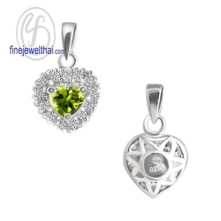 Finejewelthai-จี้เพอริดอท-เพอริดอท-จี้พลอย-พลอยประจำเดือนเกิด-Peridot-Silver-Pendant-Birthstone-P1082pd00 (ราคาต่อชิ้น)