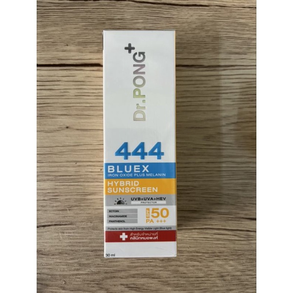 🔥SALE🔥Dr.PONG 444 BlueX iron oxide plus melanin hybrid sunscreen SPF50  Ectoin Niacinamide ครีมกันแด
