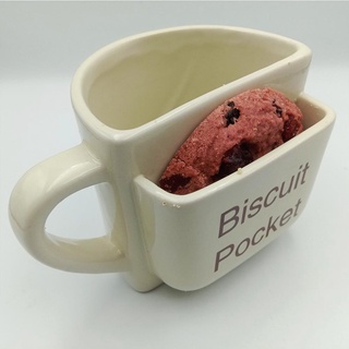 แก้วกาแฟมีกระเป๋าจิงโจ้ใส่คุกกี้ในตัว Creative Coffee Mug with Biscuit Pocket