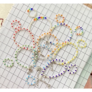 กำไลลูกปัดใส + แหวน handmade🌈