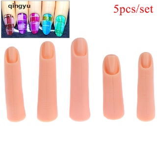 [qingyu] 5Pcs/set Nail Art Trainer Practice Training Finger Model Acrylic Gel Salon Tools New Stock