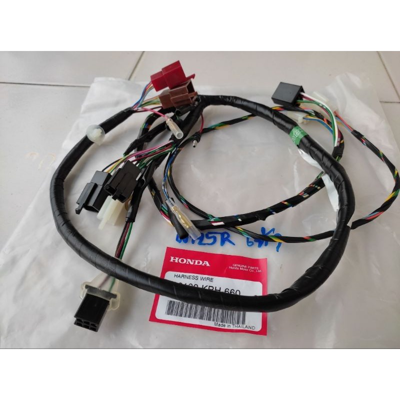 ชุดสายไฟเมน HONDA Wave เวฟ125R รุ่นสตาร์ทเท้า แท้ศูนย์ 32100-KPH-660