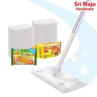 Maju FSS-WH Dot Easy Sweeper Dry &amp; Wet Compatible Floor Wiper Mop Set Magic Floor Clean Penyapu Mop Lantai Baldi Lantai