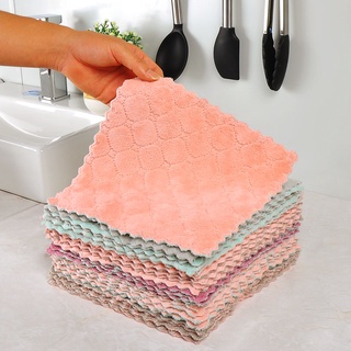 ผ้านาโนคละสี ขนาด 25x25 ซม.ใช้ทำความสะอาด เช็ดมือ หรือคราบน้ำมัน จารบี ล้างรถ เช็ดจานชามได้