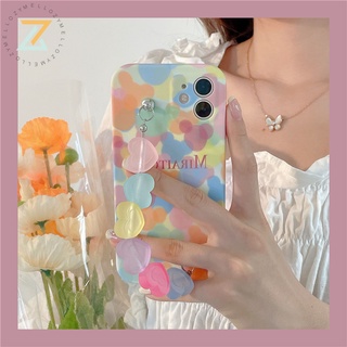 Zymllo เคส Vivo Y22 Y22S Y35 Y02S V25E Y16 4G V25 5G V23 V23E V15 V17 V19 V20 V20 Pro V20SE V21 V11i เคสโทรศัพท์ซิลิโคนสร้อยข้อมือหัวใจสีสันสดใส