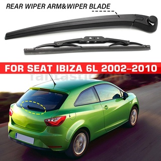 แขนที่ปัดน้ําฝนกระจกหลัง และใบปัดน้ําฝน สีดํา สําหรับ Seat Ibiza 6L 2002–2010