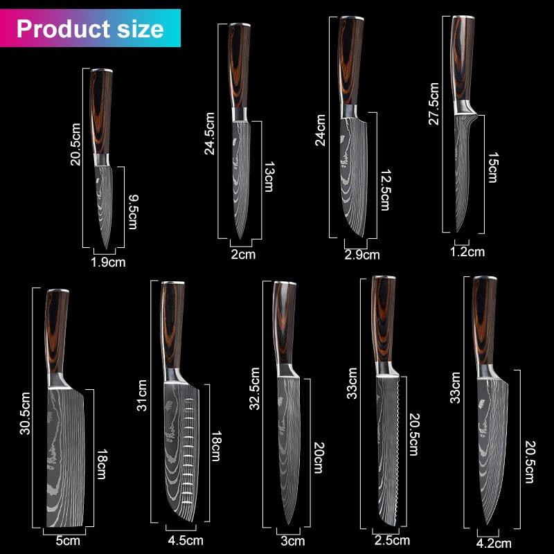 มีดทำครัวญี่ปุ่น มีดเซฟ สแตนเลส คมกรีบ Japanese Kitchen Knife Set Stainless Steel Sharp Cleaver ราคา ถูกที่สุด ดีลบีเคเค แกลเลอรีภาพที่ 2
