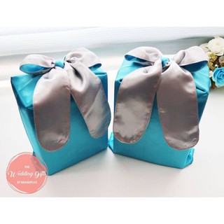 Wedding Gifts ชุดขวัญข้าว แพคเกจถุงผ้าซาตินทูโทน