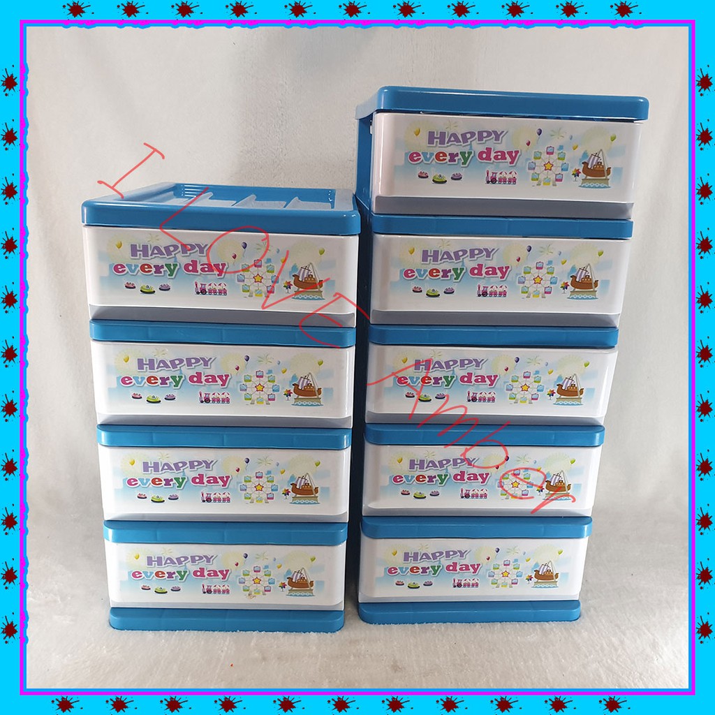 ชื่อ : DRAWER PINK Clear Acrylic กล่องลิ้นชัก Knowledge พิมพ์ลายการ์ตูน กล่องลิ้นชักใส่ของอเนกประสงค