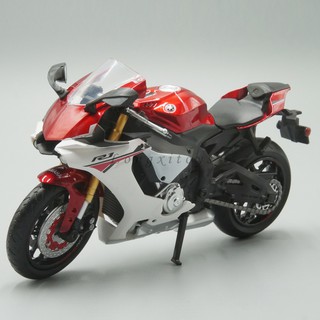 โมเดลรถจักรยานยนต์ 1:12 Diecast Yamaha YZF R1 ของเล่นสําหรับเด็ก