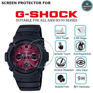 Casio G-Shock AWR-M100 Series 9H ฝาครอบป้องกันหน้าจอนาฬิกา AWRM100 กระจกนิรภัยแข็ง ป้องกันรอยขีดข่วน