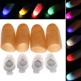 Toys Games 4 Pcs Led Magic Light Up Silicone Thumb Props Fingers