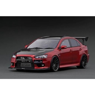 Ignition Model : IG2297 1/18 Mitsubishi Lancer Evolution X (CZ4A) Red Metallic (with carbon bonnet, GT wing)