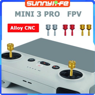 สติกเกอร์จอยสติ๊กอะลูมิเนียมอัลลอย CNC แบบเปลี่ยน สําหรับ DJI Mini 3/ Mini 3 Pro/ FPV/ Mavic 3/RC