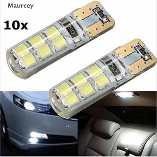 Maurcey หลอดไฟซีนอน T10 W5W 12-Smd 2835 Led Canbus สีขาว 10 ชิ้น Th