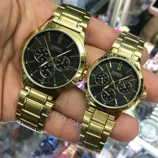 Casio แท้ศูนย์ Cmg 100% Standard นาฬิกาข้อมือ สีทอง สายสแตนเลส รุ่น LTP-V300G MTP-V300G ประกันศูนย์ 1 ปี