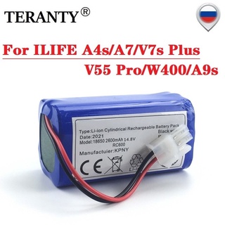 14.8V Li-lion Battery For ILIFE A4s/A7/V7s Plus/V55 Pro/W400/A9s PX-B020 Robot Vacuum Cleaner 14.8v 2600mah Batteries CR