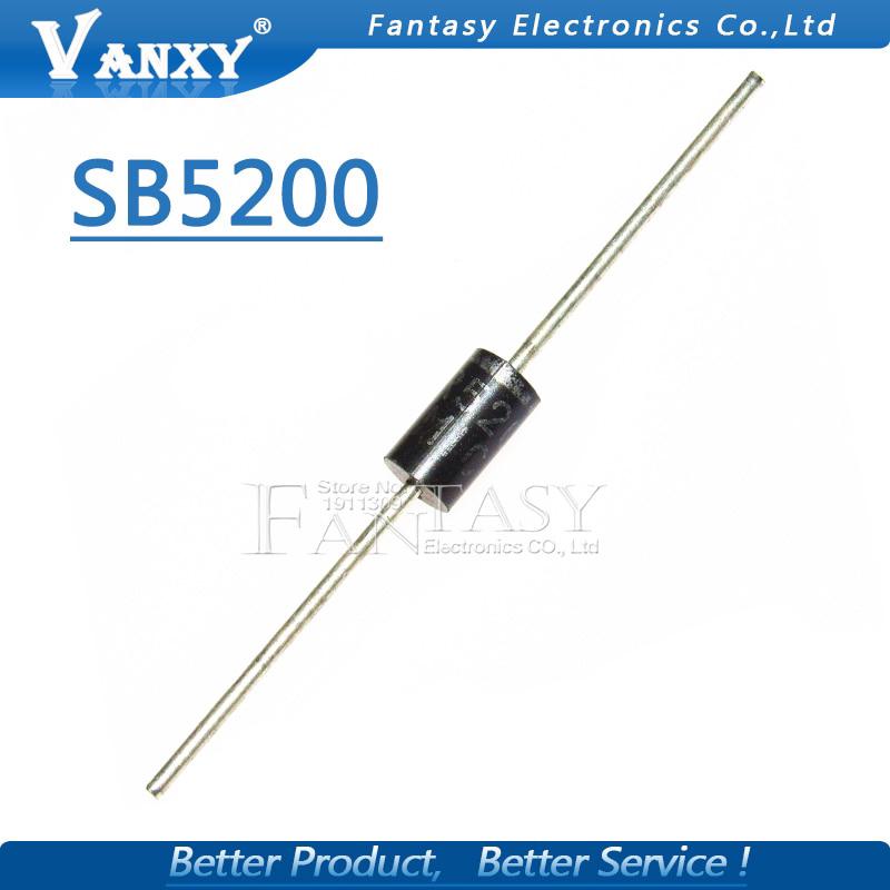 อุปกรณ์เสริม 10 Sb 5200 Schottky Barrier 5 A 200 V Do - 201 Ad / D - 27