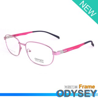 Odysey แว่นตา รุ่น 8181 C-7 สีชมพู กรอบเต็ม ขาสปริง วัสดุ สแตนเลส สตีล (สำหรับตัดเลนส์) Eyeglasses