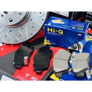 ผ้าเบรค Hi-Q คู่หน้า Honda Jazz,Ge/City 08-13 /Ek /Fd1.8 /Fb1.8 เงียบ ฝุ่นน้อย ทนความร้อนสูง Hi-q ไฮคิว ผ้าเบรค เซรามิค