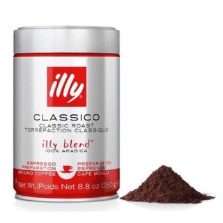 illy กาแฟ อราบิก้า 100% ผลิตจากประเทศอิตาลี่ น้ำหนักสุทธิ 250 กรัม