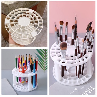 Creative Round Porous Storage Rack Neutral Pen Slot Makeup Brush Holder