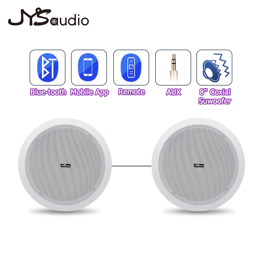 หนึ่งคู่ 2*40W ลําโพงเพดานบลูทูธ Bulit-in Class D เครื่องขยายเสียง PA ระบบโฮมเธียเตอร์พื้นหลังเพลง L