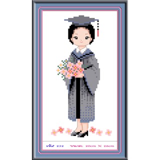 ไอแอมครอสติช iamcrossstitch DIY รหัส L-232 20x25 cm. ชุดอุปกรณ์งานฝีมือปักครอสติชครบชุด